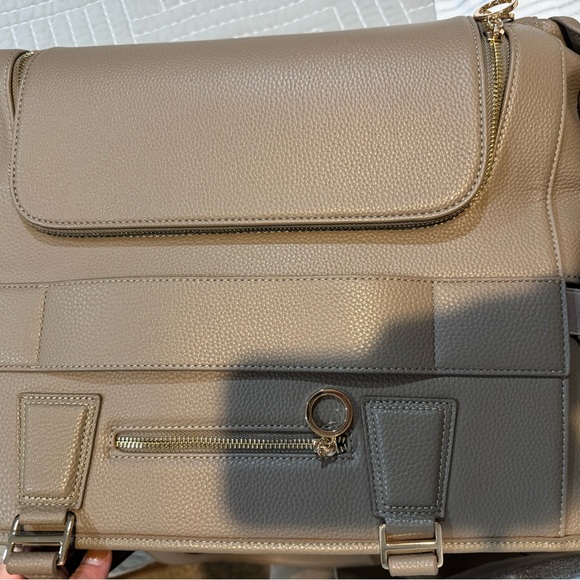 Minkeeblue Taupe Quilted Tote Bag - Picture 2 of 5